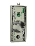 Review Kurt Adler  / Bling Bling Santa Claus $100 Dollar Bill Glass Christmas Ornament
