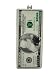Bling Bling Santa Claus $100 Dollar Bill Glass Christmas Ornament