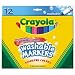 Binney & Smith Crayola(R) Washable Markers, Broad Line, Assorted Classic Colors, Box Of 12