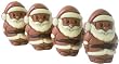 Leonidas Belgian Chocolate Mini Santas (set of 4 - 40 grams each)