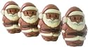 Leonidas Belgian Chocolate Mini Santas (set of 4 - 40 grams each)