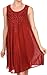 Sakkas Vilaya Short Sleeveless Embroidered Sequin Tank Top Caftan Dress/Cover Up