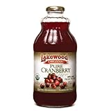 Lakewood Organic PURE Cranberry Juice - Package Contains SIX 32oz Bottles