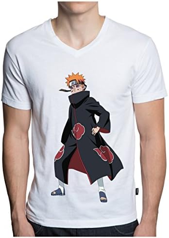 Naruto Paths of Pain Men's T-shirt (Large, White)