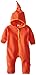 Zutano Unisex-Baby Newborn Cozie Fleece Elf Romper, Mandarin, 3 Months