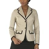 Merona® Waistband Jacket - Brown Linen/ Ebony