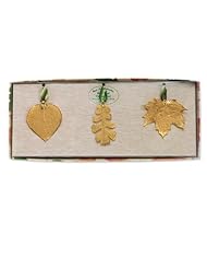 24k Gold Dipped Aspen, Oak & Maple Leaves Set