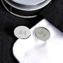 Personalized Silver Oval Cuff Links