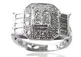 DIAMOND SQUARE ENGAGEMENT RING 1.23 TCW in 18KWG thumbnail