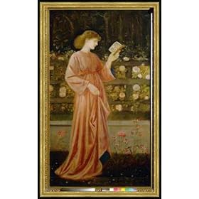 Tableau avec cadre: Sir Edward Burne-Jones, "Burne-Jones, Prinzessin Sabra/1965-66", 42 x 71 - Bois Corum S: Dor�