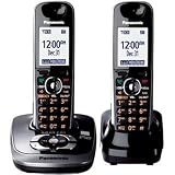 Panasonic KX-TG7532B Dect 6.0 Expandable Cordless Phone with Talking Caller ID & Answering System - 2 Handset Pack