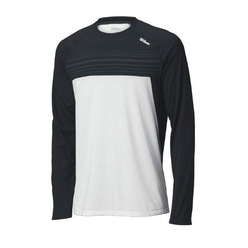 Wilson Herren Pullover Blow Away Long Sleeve, black/white, l, wra141707lg Preisvergleich