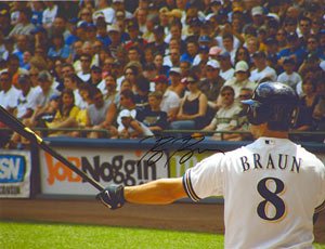 Ryan Braun Signed Milwaukee Brewers 8x10 Photo