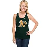 Oakland Athletics Women's Nike Green Ribbed Team Logo Tank Top