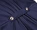 jntworld Fashion Slim Double Button Long Sleeve Trench Coat Outerwear (Bust 88cm tag Small, Blue)