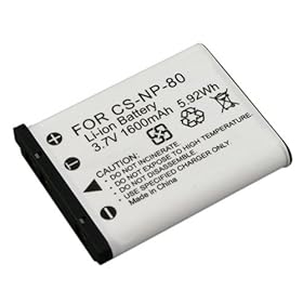 eForCity NP-80 Replacement Rechargable Battery for Casio Exilim EX-H5 / EX-S7 / EX-Z16 / EX-Z35