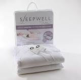 from Sleepwell Sleepwell Luxury 100 Percent Cotton King Size Heated Mattress Cover with Intelliheat Technology and Dual Control Model 6987