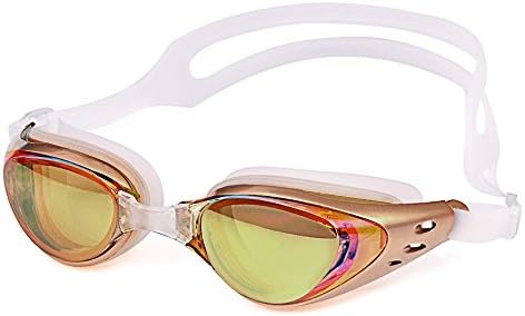 Swimming Glass, AiGoo Mirrored Anti-fog U.V Protection Swim Goggles for Adult, Men, Women,Indoor and Open Water Swimming(Gold)