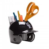 MLB Colorado Rockies Black Mini Baseball Helmet Desk Caddy