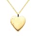 14K Yellow Gold Engraved Heart Locket Pendant (0.8