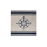 Nejad Rugs Classic Compass 4 Square Ivory/Navy Area Rug
