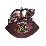 SC Sports NCAA Michigan Wolverines Mascot Football Ornament