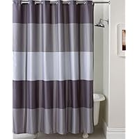 Encore Stripe Shower Curtain Grey