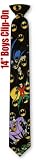 Batman Signal 14inch by DC Comics black polyester boys clipon ties