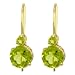 14k Yellow Gold Peridot Dangle Earrings