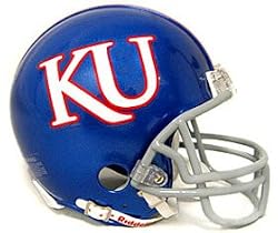 Kansas Jayhawks Replica Mini Helmet w/ Z2B Mask - College Athletics Sports Merchandise