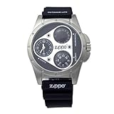 ZIPPO (ジッポー) 腕時計 クロノグラフ TC-61 ブラック文字盤 ブラックベルト メンズ