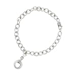 Sterling Silver Hearts of Promise Charm Bracelet by Janel Russell, 7.5"