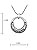 Drunk Wind Circle Classical Style Diamond Accented Fashion Black Lover Necklace