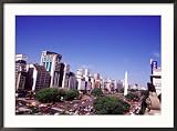 Avenida 9 de Julio and Obelisco, Buenos Aires, Argentina Framed Photographic Poster Print by Michele Molinari, 35x26