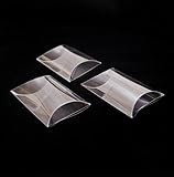 PVC Invitation clear boxes for party favors, weddings, packaging - Pillow Shape 2.75"x2.5"x0.875" - 1 dozen