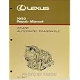 1992 Lexus ES 300 Automatic Transaxle Overhaul Manual Original by Lexus