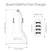 iFlash Car Charger for iPhone 6 Plus/6/5s/5/4s/4, Samsung Galaxy S6 Edge/S6 - Retail Packaging - White