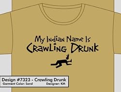 IRISH YOGA T-SHIRT INDIAN STYLE! CRAWLING DRUNK T-SHIRT!