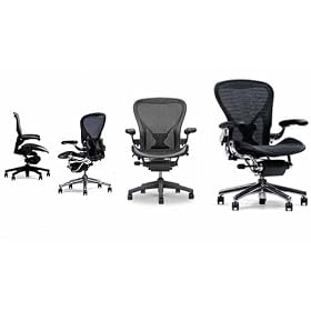 Aeron Chair - Herman Miller Highly Adjustable with PostureFit Lumbar Support - Medium Size...