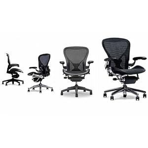 Aeron Chair - Herman Miller Highly Adjustable with PostureFit Lumbar Support - Large Size...