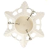 Good Tidings JWR25706 Cast Iron Snowflake Christmas Tree Stand, White
