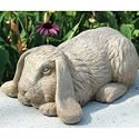 Big Cast Stone Bashful Bunny Rabbit Garden Sculpture Home Statue Hare