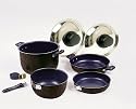 Alu-Topfset 92301 8-teilig silber/schwarz