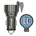 Car Charger, CHGeek 36W 4.8A Rapid Dual USB Car Charger 3 in 1 Metal Car Power Adapter with Emergency Escape Hammer Cutter for iPhone 7 6S 6 Plus 5S, Samsung Galaxy,LG G5,HTC,Nexus 5X 6P,iPad -Gray