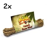 2 x 420 Smoke Screen - Natural Hemp Wick (8 Feet)