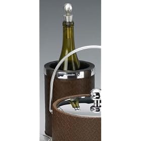 Kraftware 46178 San Remo Pinecone Deluxe Wine Chiller with Chrome Band by Kraftware