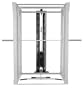 BodyCraft Jones Lat Attachment with 200-Pound Weight Stack