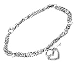 Sterling Silver 0.05ct Diamond 