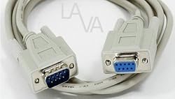 6 Foot DB9 9 Pin Serial Port Null Modem Cable Male / Female RS232