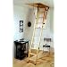 Eco S Line Timber Heavy Duty 3 Section Folding loft ladder With Hatch